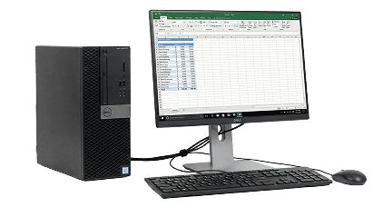 Продать офисный компьютер б/у в сборе с монитором